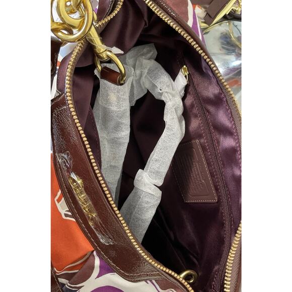 NWT Coach Ashley Scarf Print Bag, Wristlet & Mirror Multicolor Gift Ready Set - Picture 11 of 16